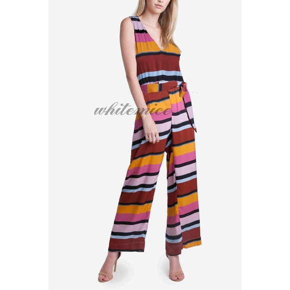 Tucker Pants - Tucker NYC blanket stripe silk jumpsuit
